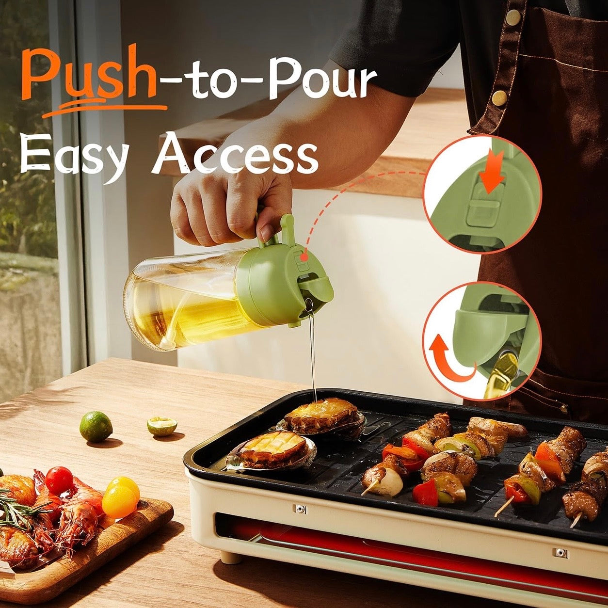 Oil Dispenser Spray Bottle for Cooking