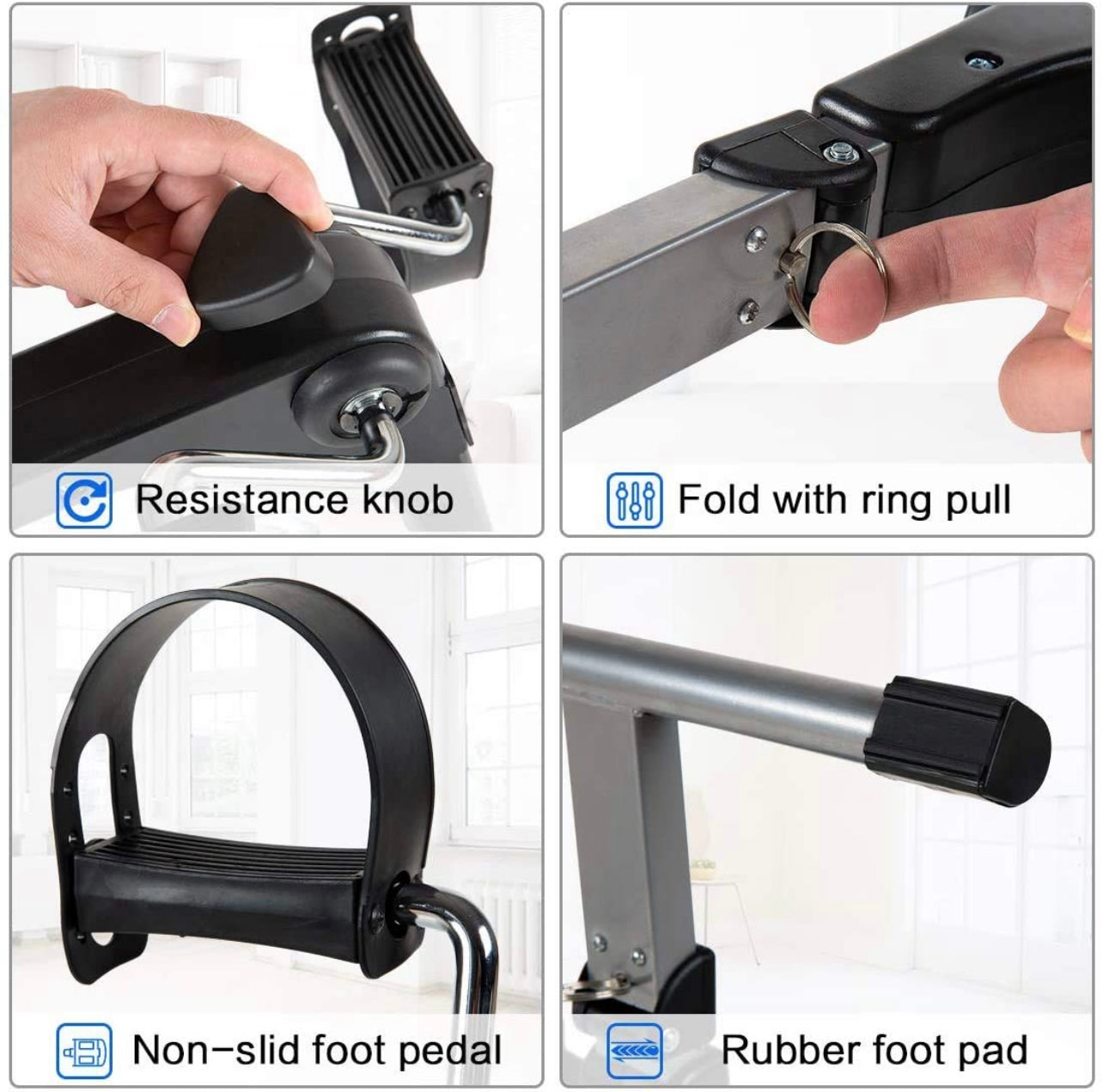 Mini Pedal Exerciser – Foldable Arm & Leg Workout Cycle