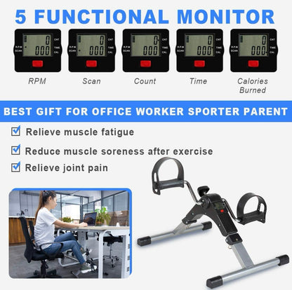 Mini Pedal Exerciser – Foldable Arm & Leg Workout Cycle