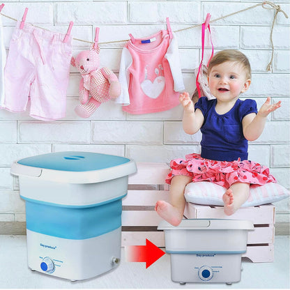 Foldable Mini Washing Machine With Dryer – Compact & Travel-Friendly