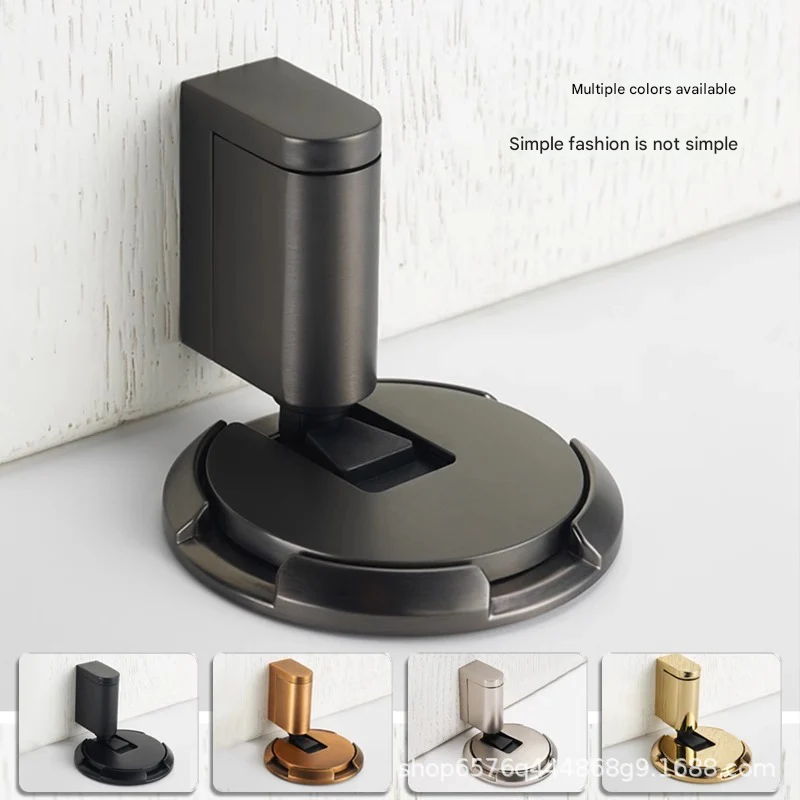 Invisible Mechanical Door Stopper – Punch-Free Zinc Alloy Floor-Mounted Stop