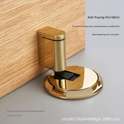 Invisible Mechanical Door Stopper – Punch-Free Zinc Alloy Floor-Mounted Stop