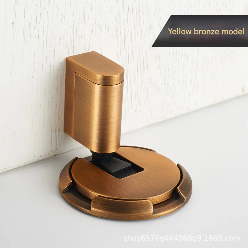 Invisible Mechanical Door Stopper – Punch-Free Zinc Alloy Floor-Mounted Stop