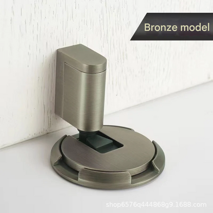 Invisible Mechanical Door Stopper – Punch-Free Zinc Alloy Floor-Mounted Stop